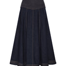 DUMA&CO HILO midi skirt in a stylish fabric, featuring a flowing design and neutral color, perfect for versatile outfits