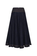 DUMA&CO HILO midi skirt in neutral fabric, featuring a flowy design and stylish length, perfect for casual or dressy outfits.