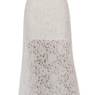 Entos ivory midi skirt called Anais, shown hanging with a flowy design and soft fabric, ideal for stylish everyday wear.