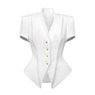 Jenny K Tran Faringdon blazer jacket in classic tailored style, shown in a sleek, professional fit with lapel details.