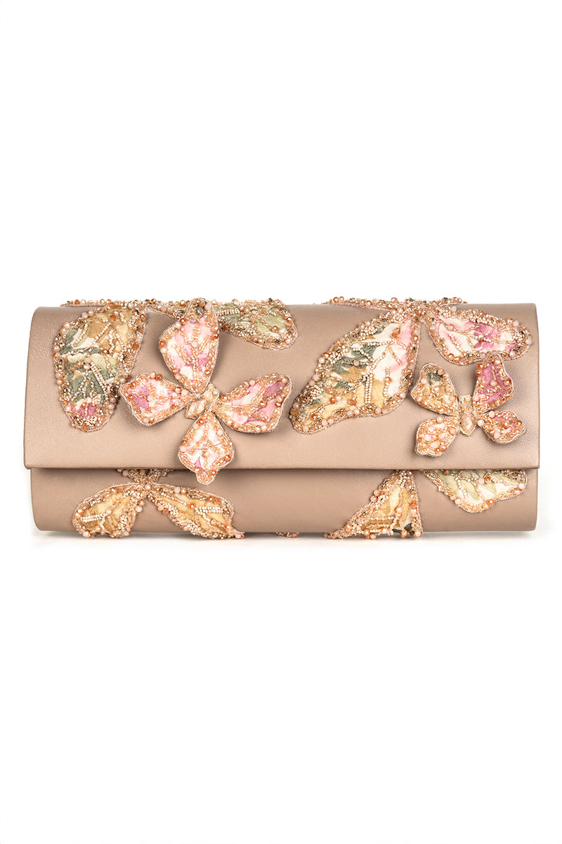 MONARCH CLUTCH IN BEIGE - CULT MIA