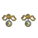 Natia x Lako bow with coin earrings featuring delicate bow design and hanging coin charms, stylish jewelry for women