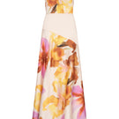 Floral print Fiore dress by Tinta Latina, elegant maxi dress with vibrant floral pattern and flowing fabric.
