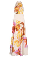 Floral print Fiore dress by Tinta Latina, elegant maxi dress with vibrant floral pattern and flowing fabric.