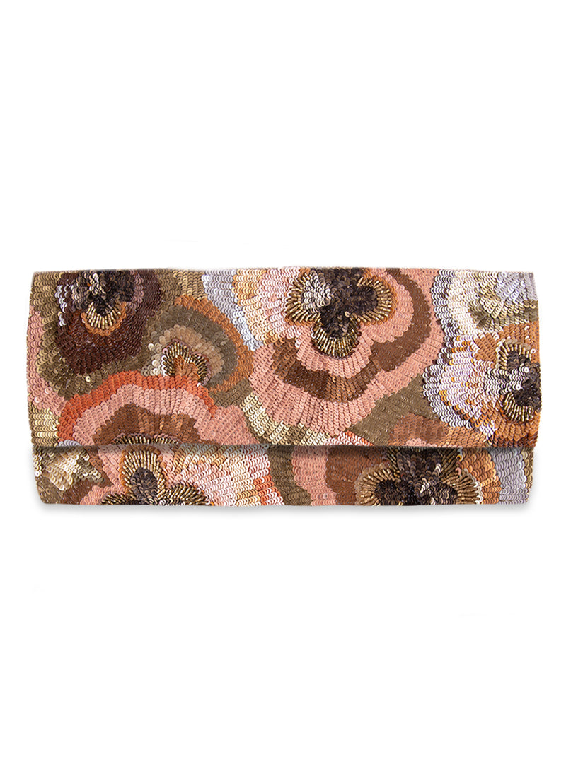 CIRA CLUTCH IN BROWN - CULT MIA