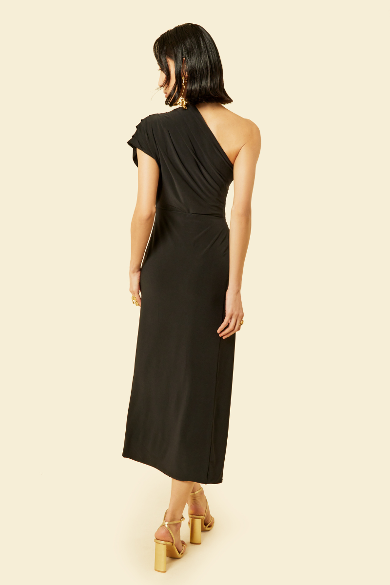 FLORA MIDI DRESS IN BLACK - CULT MIA