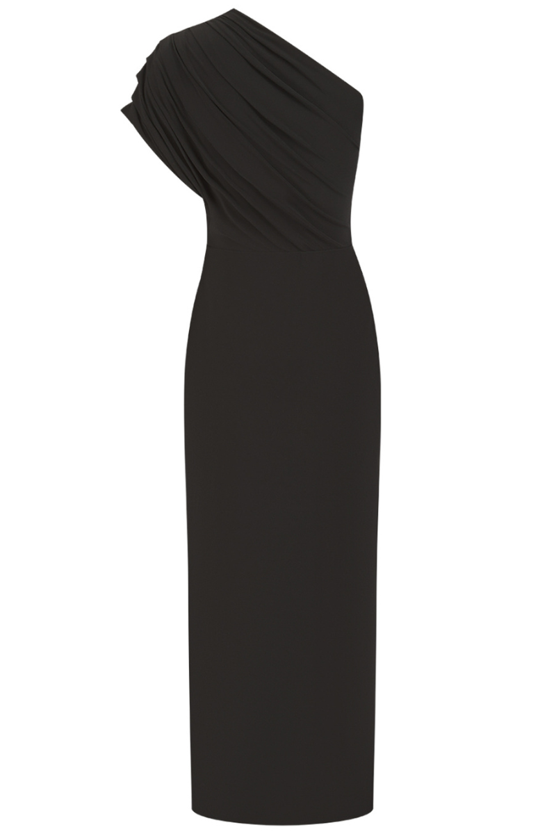 FLORA MIDI DRESS IN BLACK - CULT MIA