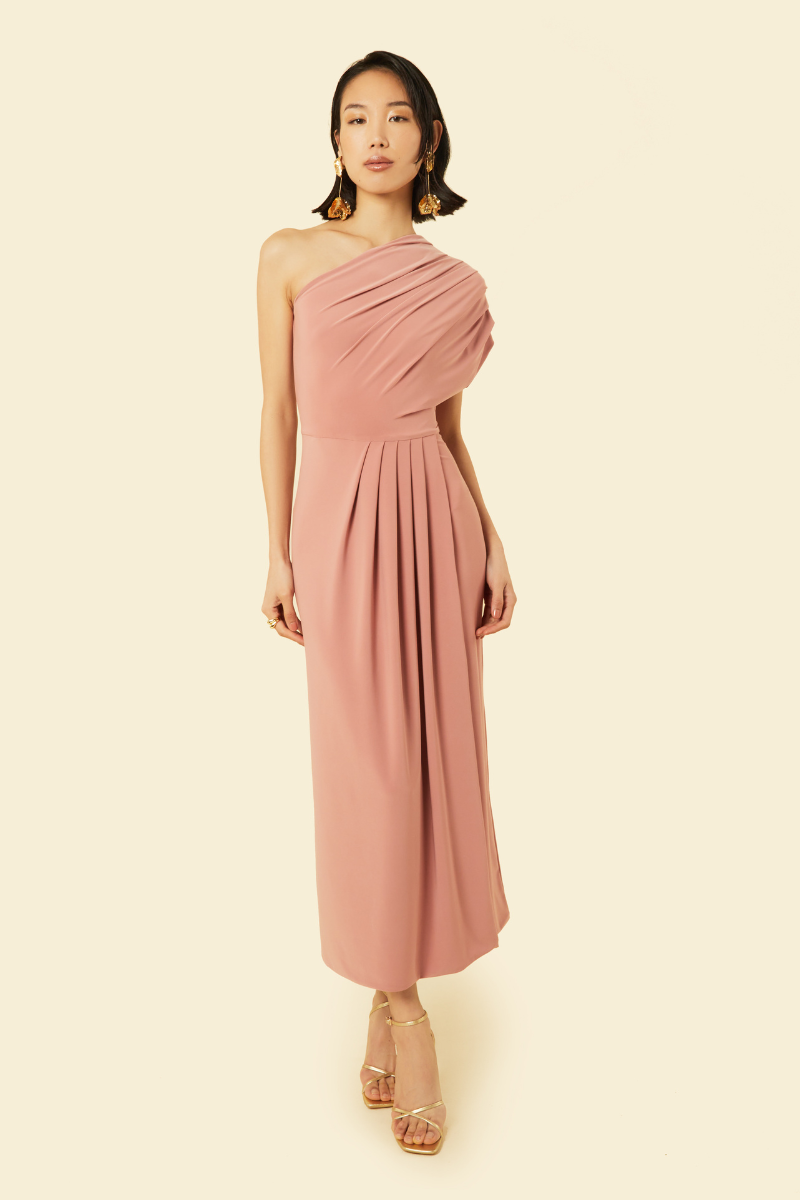 FLORA MIDI DRESS IN PINK - CULT MIA