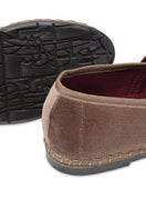 Brown Flabelus Mina flat shoes with a sleek, minimalist design, showcasing their comfortable slip-on style.