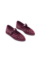 Flabelus MAE flat shoes in burgundy color, stylish slip-on flats with smooth finish, shown on a neutral background.