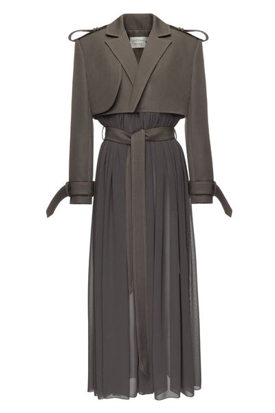 FREJA DETACHABLE TRENCH IN SAGE | CULT MIA | MATTERS
