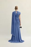 Jenny K Tran Freya dress in blue, a stylish gown with elegant fabric and design, perfect for formal occasions.