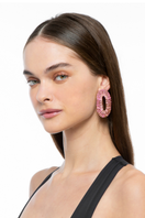 Silvia Gnecchi Liberty One earrings in vibrant fuchsia shades, stylish dangle earrings with colorful design.