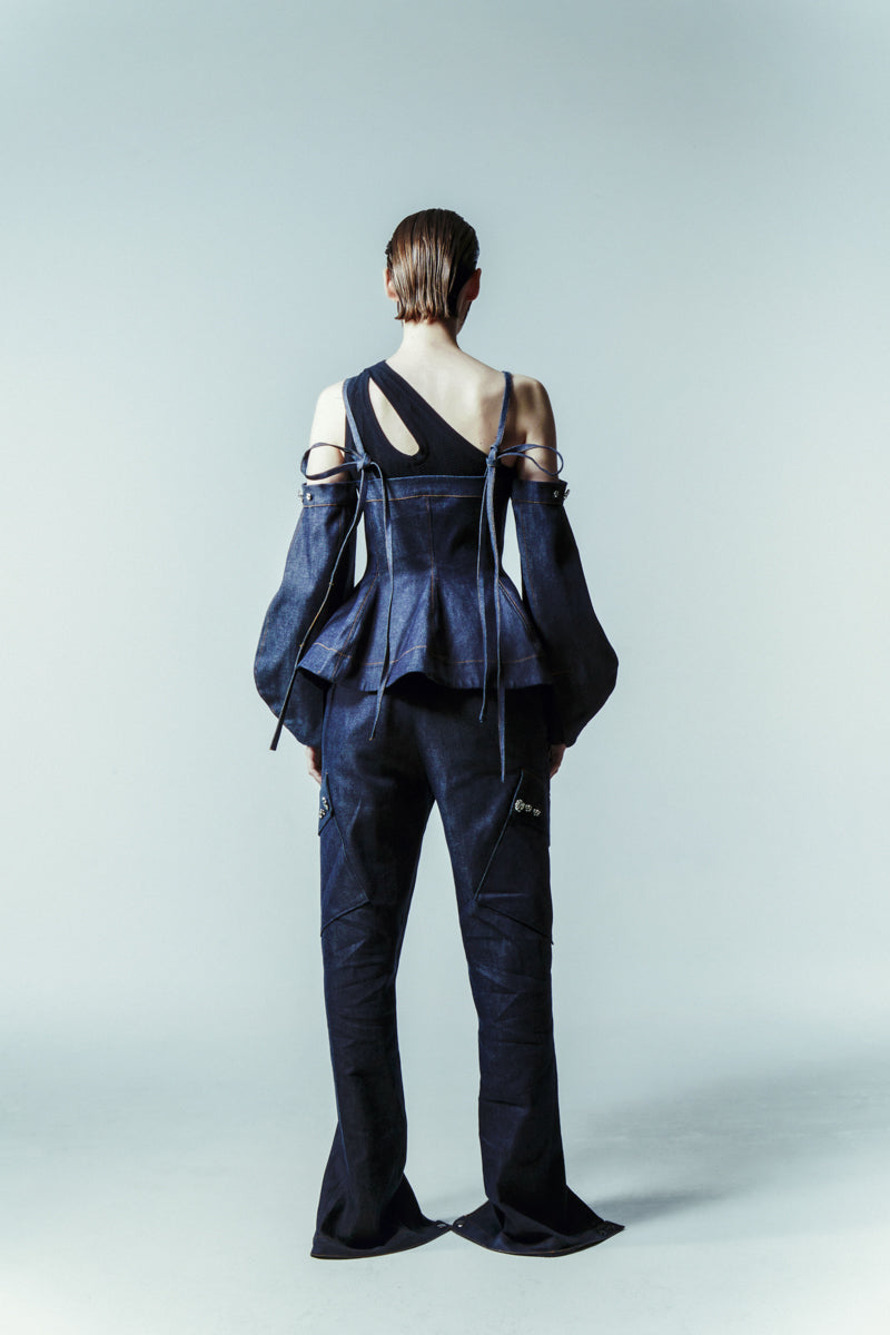 SABRINA DENIM TOP - CULT MIA