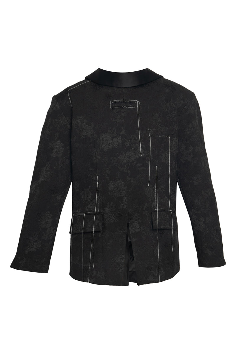 REVERSE TAILORED SUIT JACKET WITH EXPOSED BACK - CULT MIA