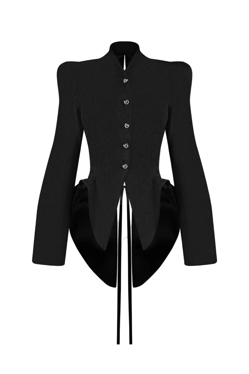 Sean Sheila BESKAP jacket, a stylish women's top featuring a sleek design, front view showcasing the modern, tailored fit.
