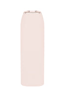 Sean Sheila blush satin maxi skirt, front view showing smooth fabric and elegant flow, perfect for stylish summer outfits.