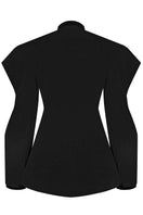 Sean Sheila double-breasted jacket with embellished buttons, shown from the back, stylish tailored design for women.