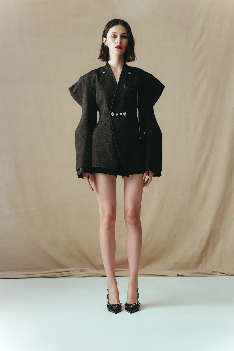 VESTE CROISÉE À BOUTONS ORNÉS