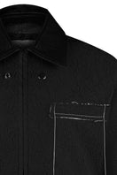 Sean Sheila crinkled blouson jacket with textured fabric and detailed stitching, perfect for casual and stylish outerwear looks.