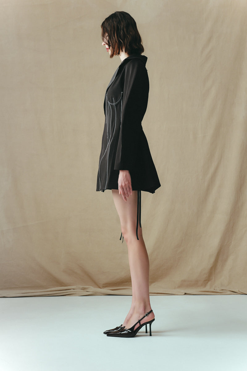 corset suit dress CORSET SINGLE BREASTED SUIT DRESS | CULT MIA