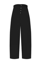 Black cowboy trousers by Sean Sheila, front view showcasing stylish Western-inspired pants with detailed stitching.