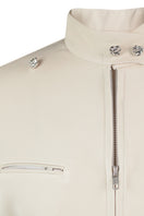 Sean Sheila rounded motor jacket, stylish men's jacket with a sleek design and detailed stitching, perfect for casual wear.
