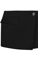 Black Sean Sheila mini skort with a stylish shorts design, featuring a sleek and modern look for casual or sporty outfits.