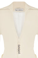 Sean Sheila collared jacket with structured sleeves, stylish outerwear featuring a tailored design and modern silhouette.