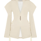 Sean Sheila collared jacket with structured sleeves, stylish outerwear designed for a modern, tailored look.