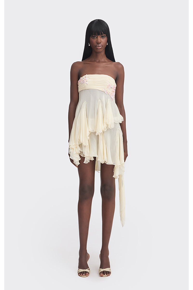 FAIRY TUBE TOP IN LIGHT YELLOW - CULT MIA