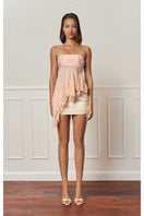 Peach fairy tube top by Stolen Stores, stylish sleeveless crop top with a whimsical, fairy-inspired design.