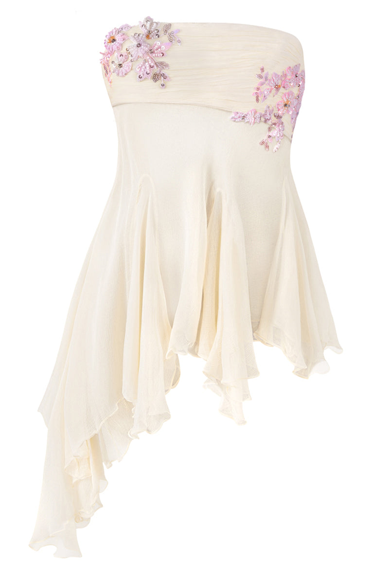 FAIRY TUBE TOP IN LIGHT YELLOW - CULT MIA