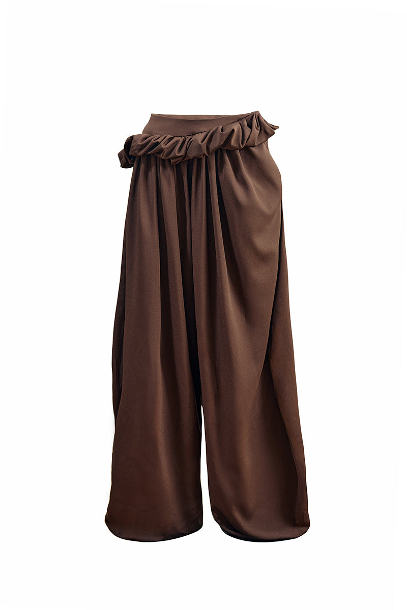 FALLING PANTS IN BROWN - CULT MIA