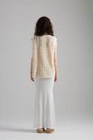 First Born Knits Amelie Knit top, a cozy, stylish knit blouse with a textured pattern and relaxed fit.