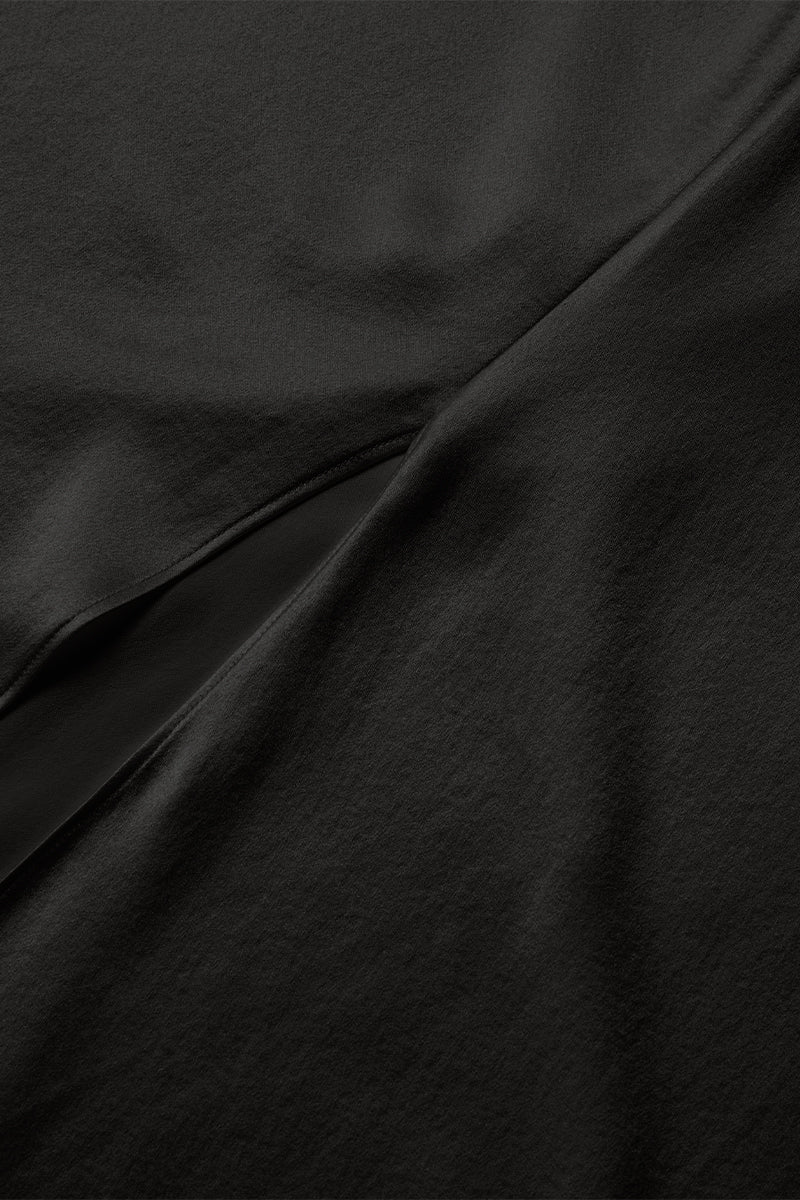 FLORA SILK SLIP LONG DRESS IN BLACK - CULT MIA