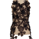 Light floral see-through shirt by Lecia featuring delicate fabric and vibrant flower patterns, stylish and breathable summer top.
