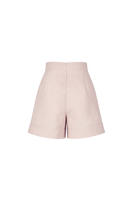 Pink floral shorts by ANA + MARIA featuring a vibrant creole pink design, perfect for casual summer wear.