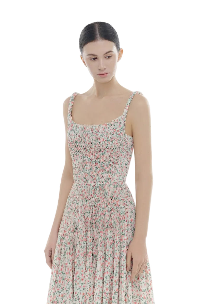 FLORAL PLEATED MAXI DRESS | CULT MIA | Montsand FLORAL PLEATED MAXI DRESS | CULT MIA | Montsand