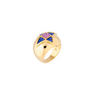 Maria Frering Florence Amethyst Ring featuring a large purple amethyst gemstone set in a stylish silver band.
