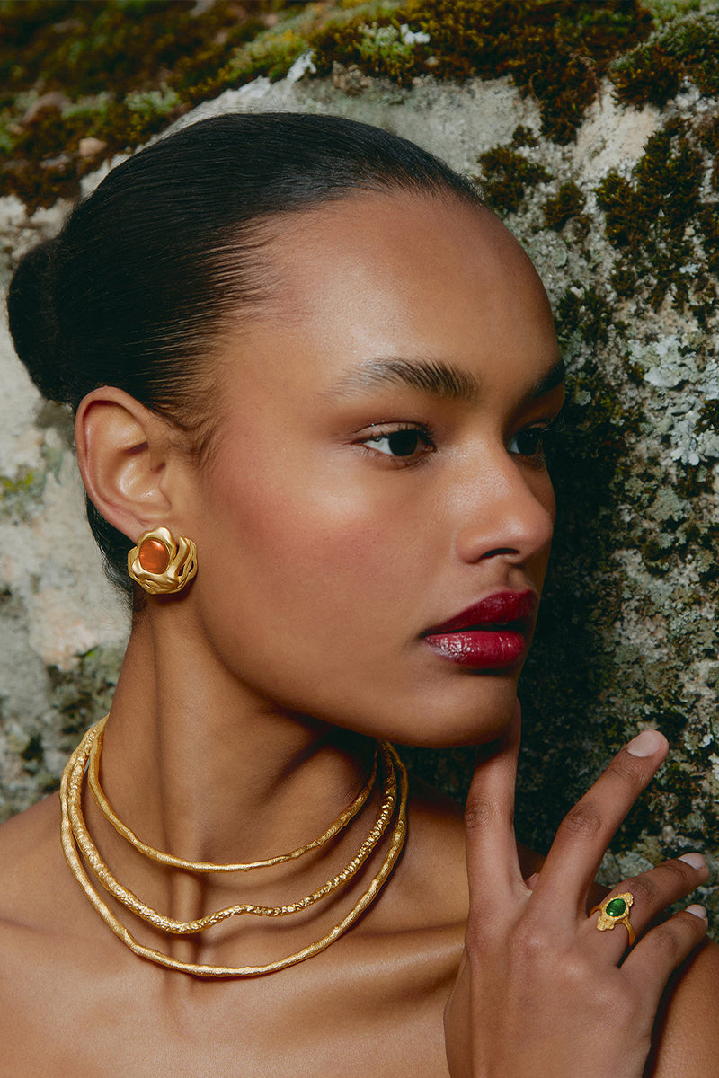 ORANGE FLOW EARRINGS - CULT MIA