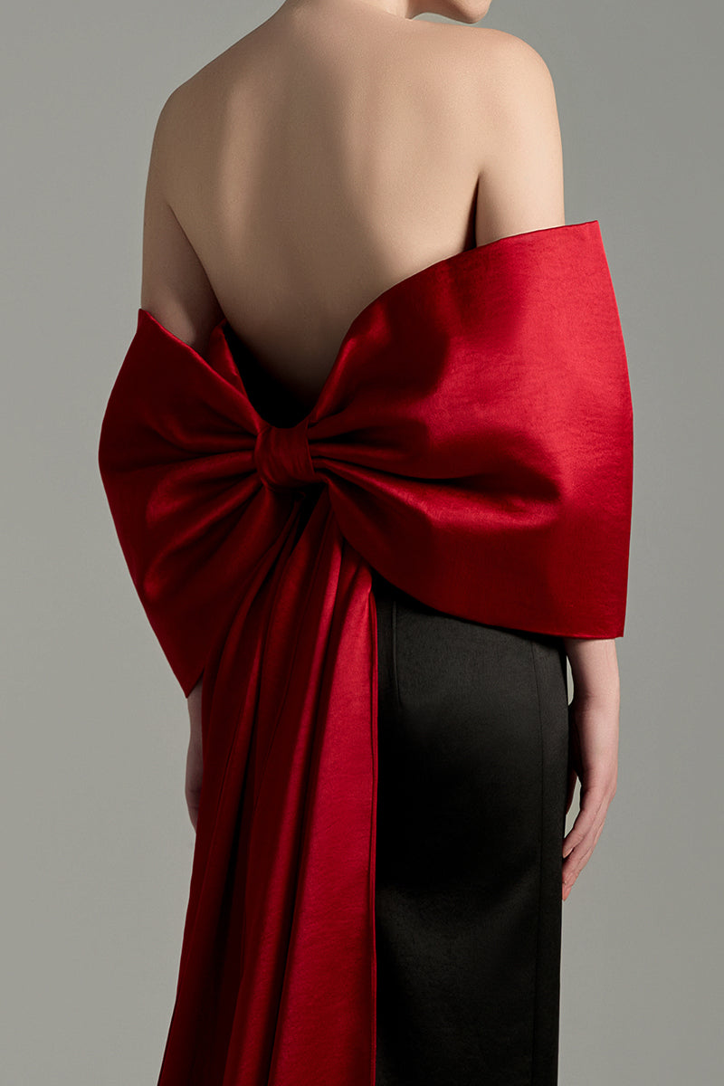 midi dress with big bow on back Black Bow Back Dress Midi