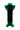 BUSTIER MIDI DRESS IN BLACK AND EMERALD