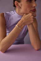 Lavender Maravilla Slim Bracelet by Álvaro Ávila featuring delicate design and silver accents on a neutral background.