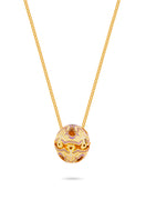 Álvaro Ávila Ritual Egg Pendant Necklace featuring a lavender-colored egg-shaped pendant on a chain.
