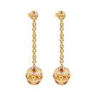 Lavender Aura Drop Earrings by Álvaro Ávila featuring elegant, handcrafted earrings with a smooth lavender finish.