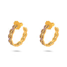 Lavender Monserrate Lazo Hoop Earrings by Álvaro Ávila featuring elegant, intertwined hoop design in a soft lavender shade.