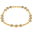 Green gemstone necklace from Álvaro Ávila's Magia collection featuring a delicate chain and elegant design.