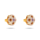 Lavender Encanto Stud Earrings by Álvaro Ávila featuring delicate monserrate design in a close-up shot