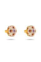 Lavender Encanto Stud Earrings by Álvaro Ávila featuring delicate monserrate design in a close-up shot
